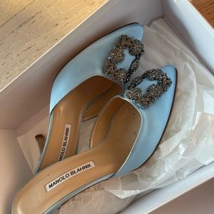 COPY - Manolo Blahnik Hangisimu blue shoes size 38